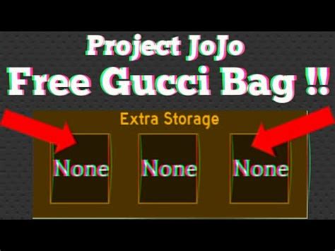 how to put items in a gucci bag project jojo|project jojo stand storage.